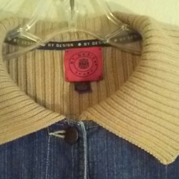 By Design Sport sweater/jean jacket - Picture 3 of 3